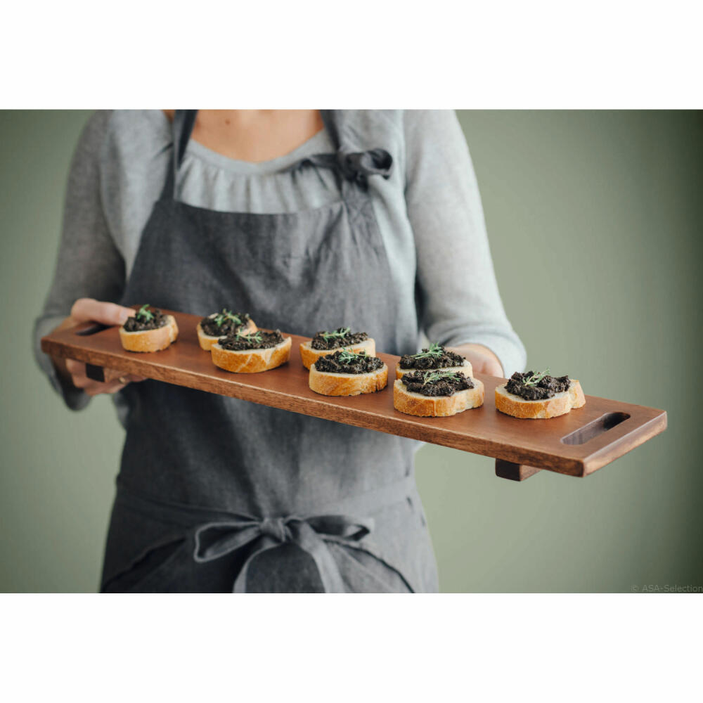 ASA Selection wood Holzboard auf Füßen, Holzbrett, Servierbrett, Dekobrett, Holz, 60 x 13 cm, 93902970