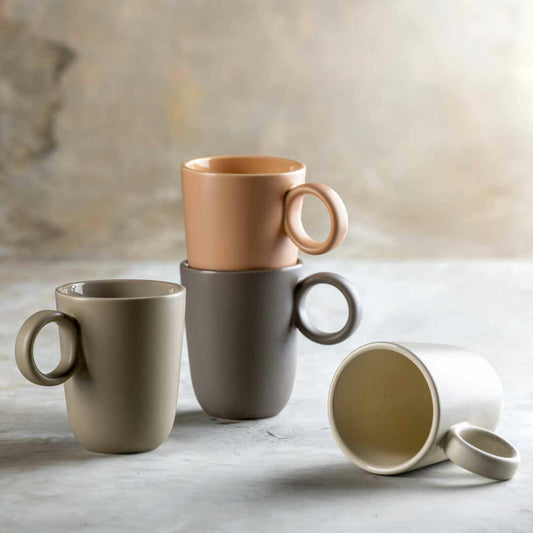 Leonardo Keramiktasse ROMA, Tasse, Becher, Keramik, Apricot, 330 ml, 027267