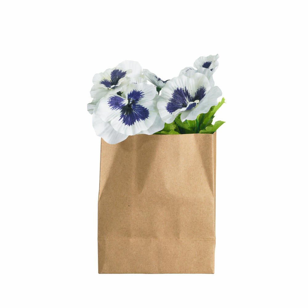 ASA Selection Decorative Pansy Rectangular, in Paper, Artificial Plant, Artificial Flower, Plastic, White / Purple, 12 cm, 11858000