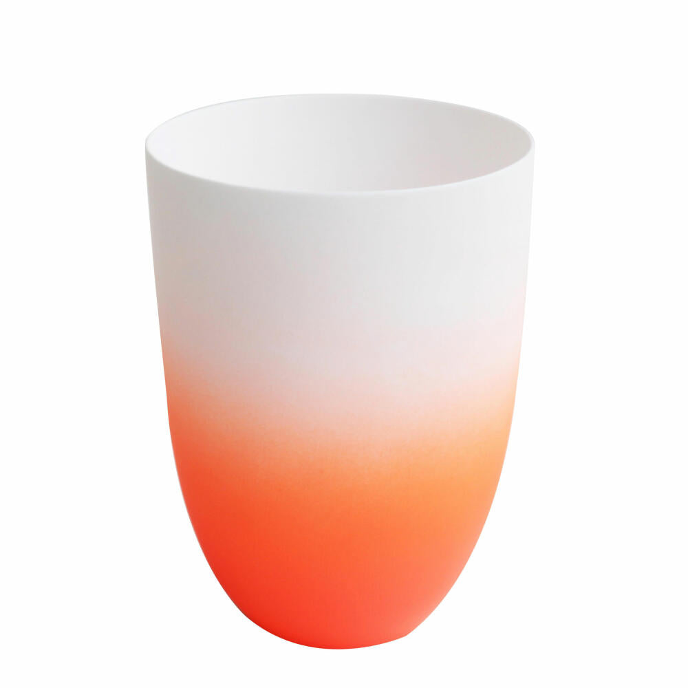 ASA Selection Neon Vase / Lantern, Decorative Vase, Candle Holder, Porcelain, Orange, H 12 cm, 10110129