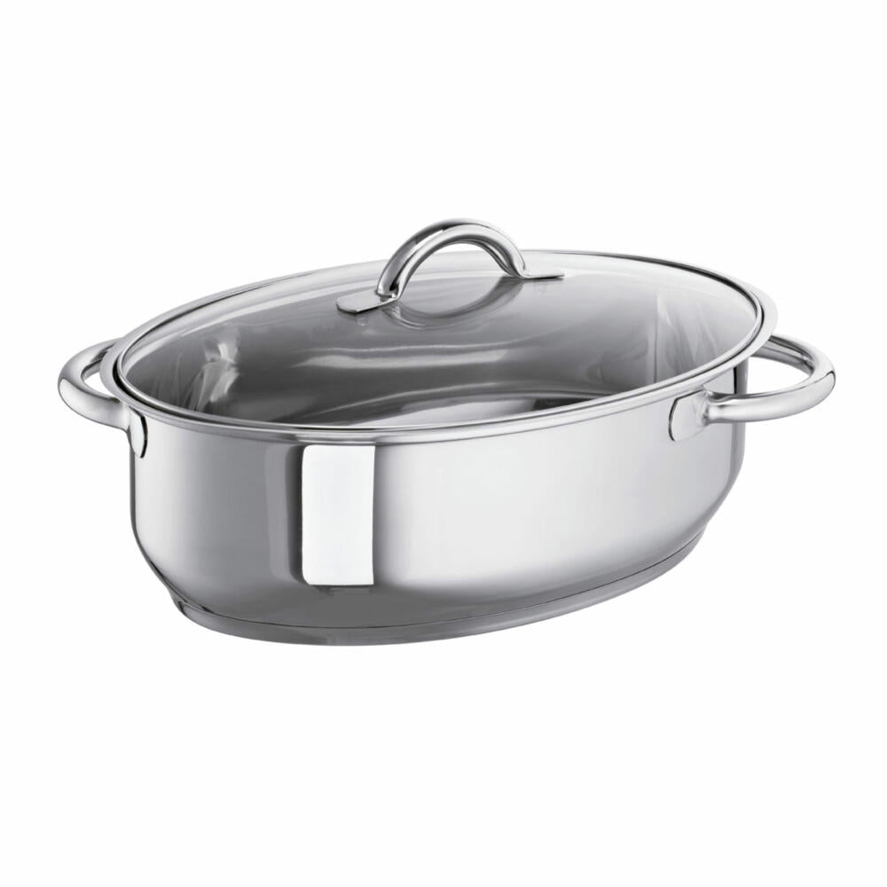 Schulte-Ufer transparent roaster, multi-roaster, stainless steel 18/10, 30x19 cm, 7 L, 6768-34