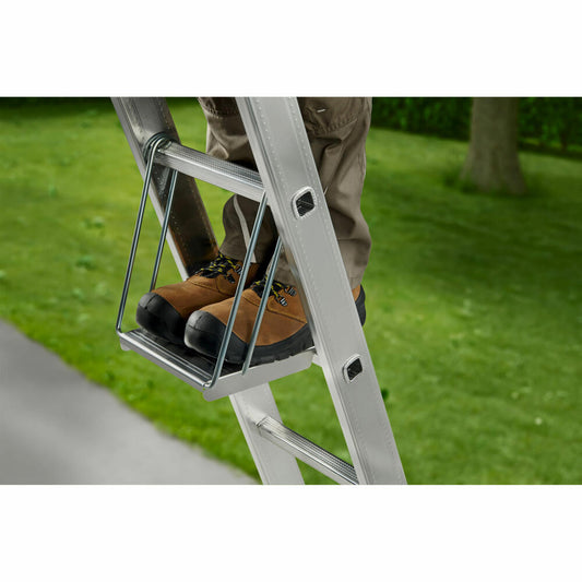 Hailo Einhängetritt Alu, für Sprossenleitern, Einhängestufe, Leiterzubehör, Aluminium, Silber, 9950-001