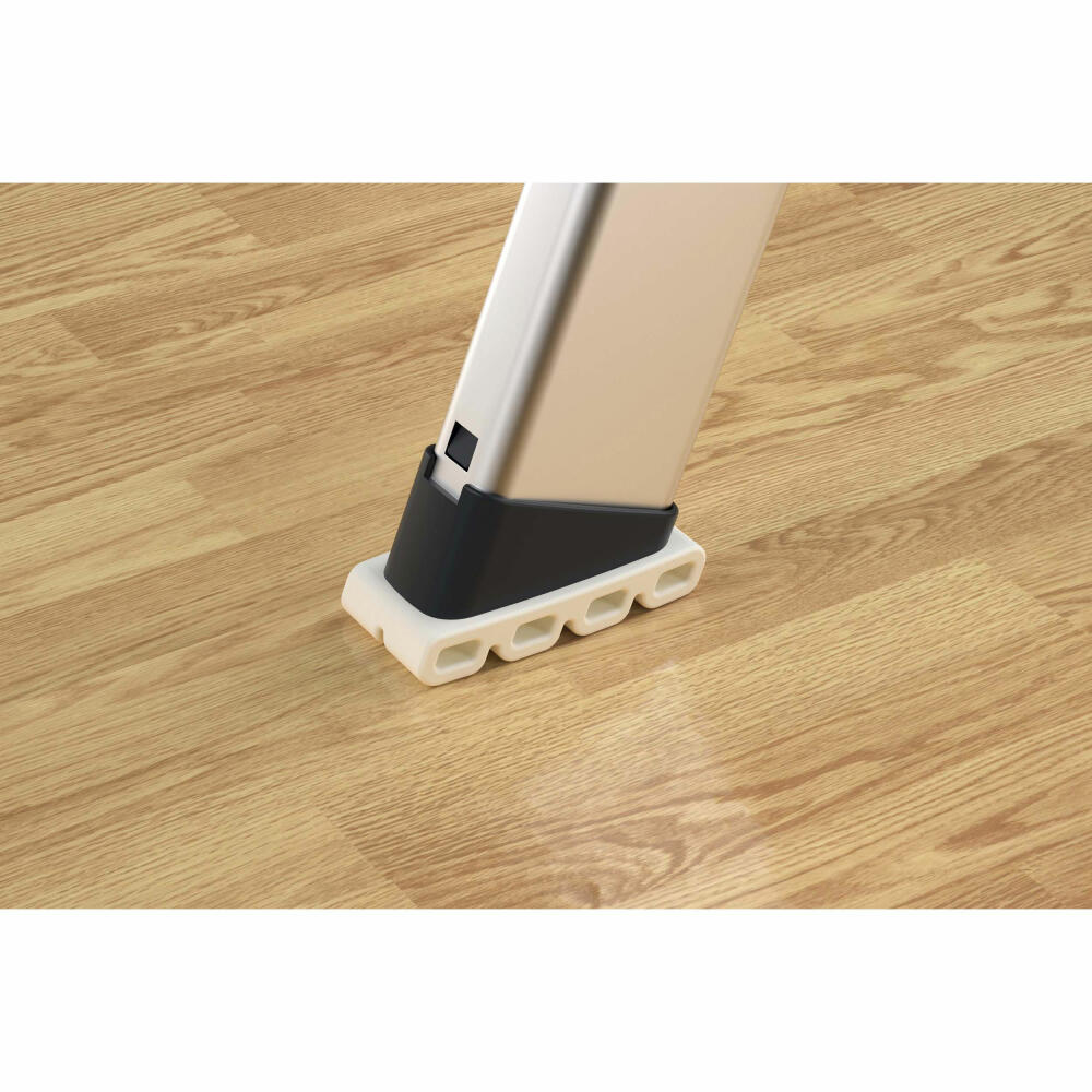 Hailo interchangeable foot set EasyClix Living - size L, ladder feet, ladder accessories, plastic, black, 9947-001