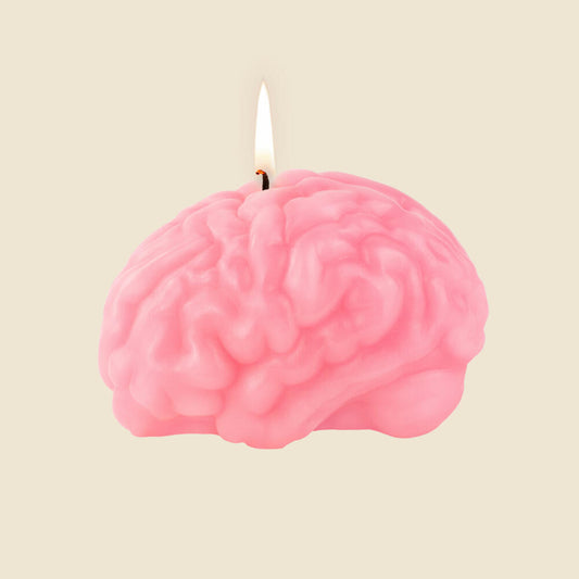 Donkey Products Figurenkerze Arts of Parts Brain Candle, Gehirn, Paraffinwachs, Rosa, 10 cm, 211024