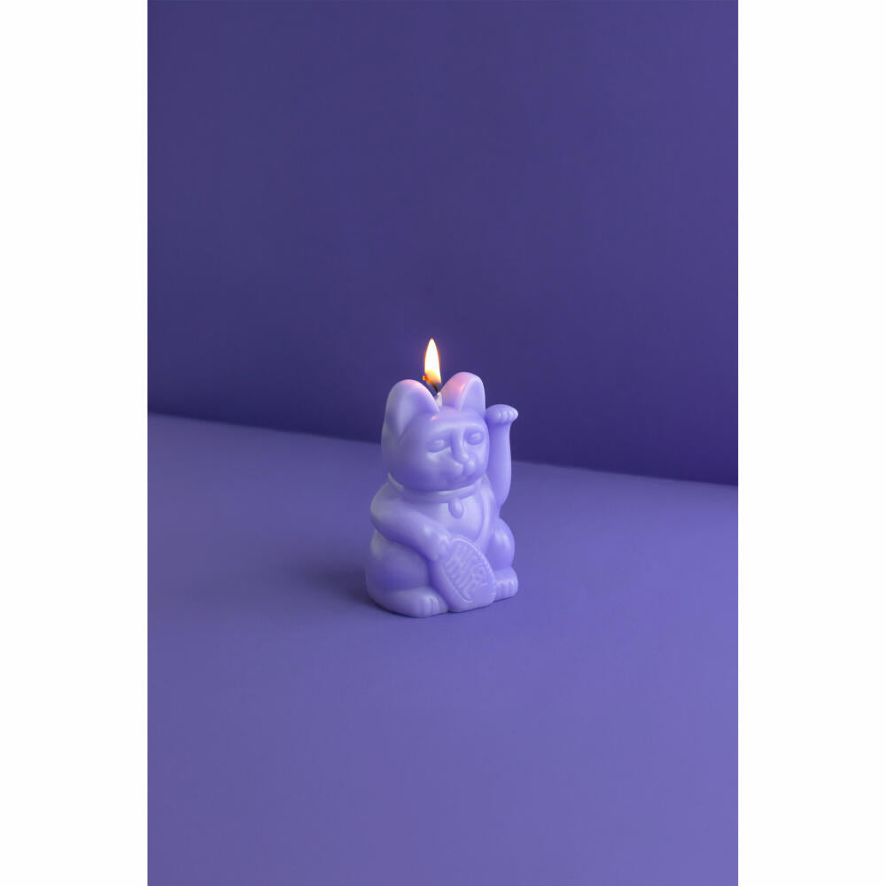 Donkey Products Figurenkerze Lucky Candles Lilac, Katzenkerze, Paraffinwachs, Lila, 11.5 cm, 211023