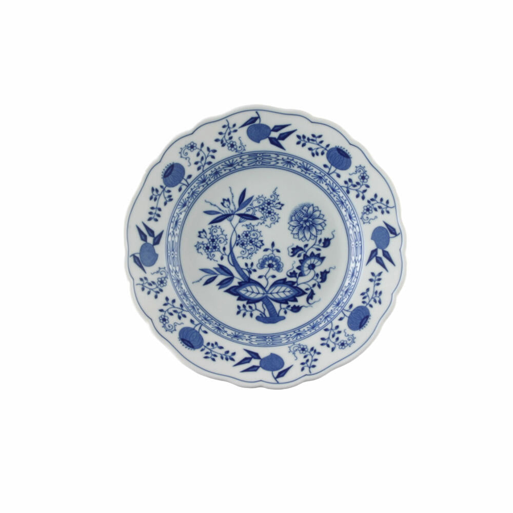 Hutschenreuther Blau Zwiebelmuster Frühstücksteller mit Fahne, Porzellan, 21 cm, 10021