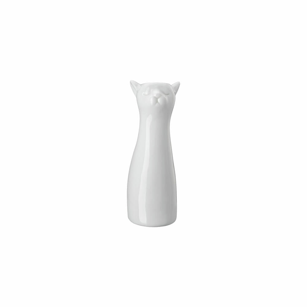 Hutschenreuther Katzen-Vase, Dekovase, Porzellan, Weiß, 14 cm, 02490-800001-26014
