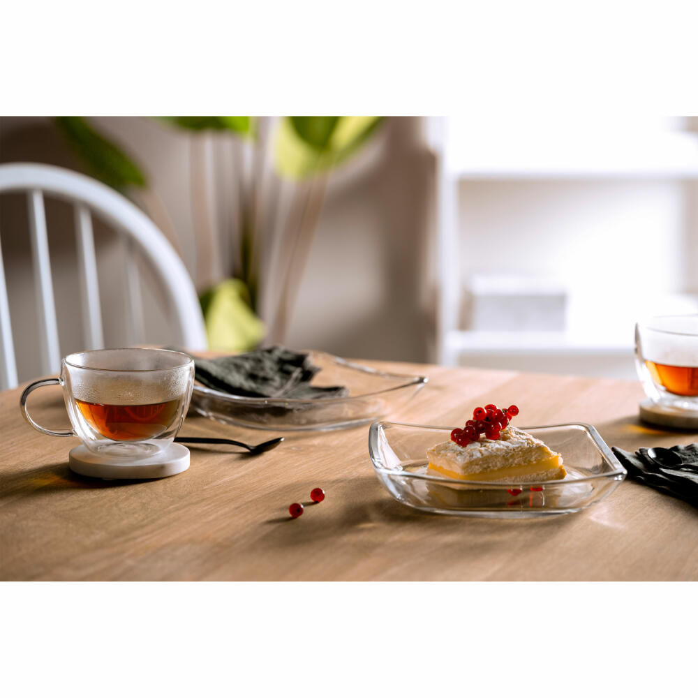 Leonardo Teller Piazza, Snackschale, Desserteller, Salatteller, Glas, 20cm, 024408