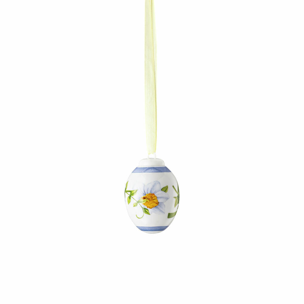 Hutschenreuther Deko-Mini-Ei Frühlingswiese - Narzisse Weiß, Porzellan, Mehrfarbig, 5.2 cm, 02254-723594-27956