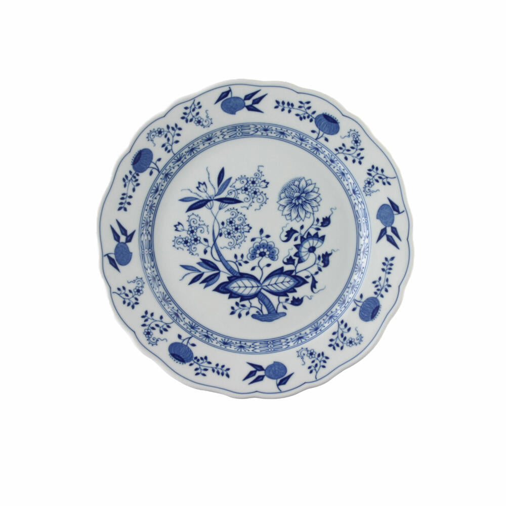 Hutschenreuther Blau Zwiebelmuster Speiseteller mit Fahne, Porzellan, 27 cm, 10027