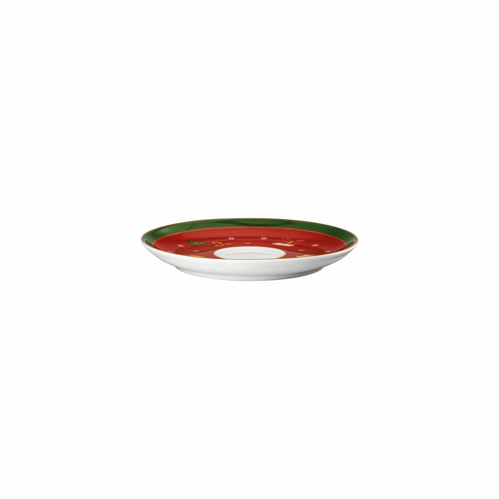 Hutschenreuther Kombi-Untertasse Happy Wintertime, Porzellan, Mehrfarbig, 16 cm, 02488-727470-14771