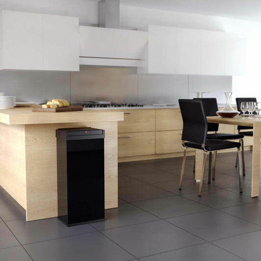 Hailo Mülleimer Big-Box Swing XL, Großraum-Müllbehälter, Abfalleimer, Stahlblech, Schwarz, 52 L, 0860-241