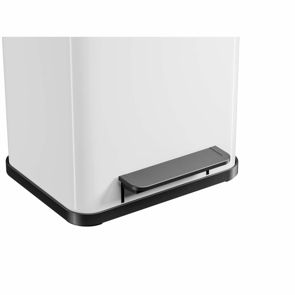 Hailo Treteimer Öko uno Plus M, Abfalleimer, Mülleimer, Stahlblech, Weiß, 17 L, 0619-230