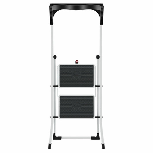 Hailo stepladder K75 ComfortLine, folding ladder, ladder, 2 steps, aluminum, 4342-300