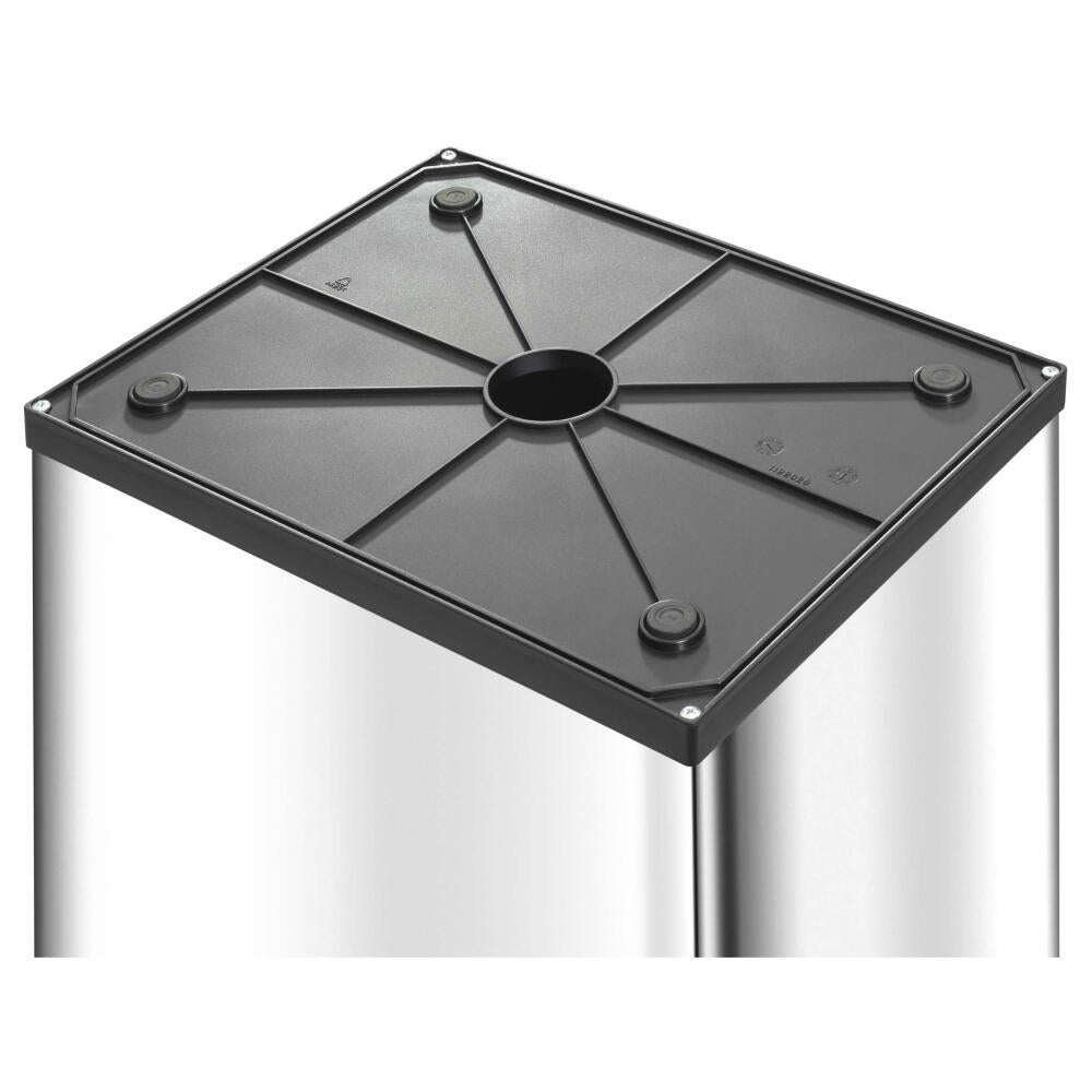 Hailo Mülleimer Big-Box Swing L, Großraum-Müllbehälter, Abfalleimer, Stahlblech, Silber, 35 L, 0840-121