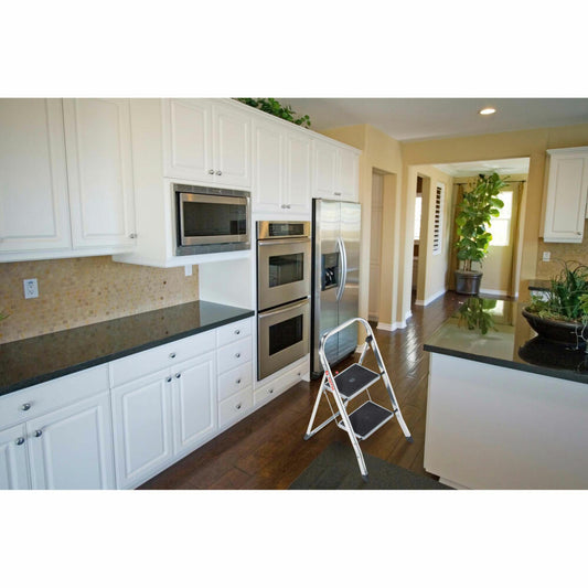 Hailo Trittleiter K70 StandardLine, Klappleiter, Aluminium, Schwarz, 2 Stufen, 4392-801