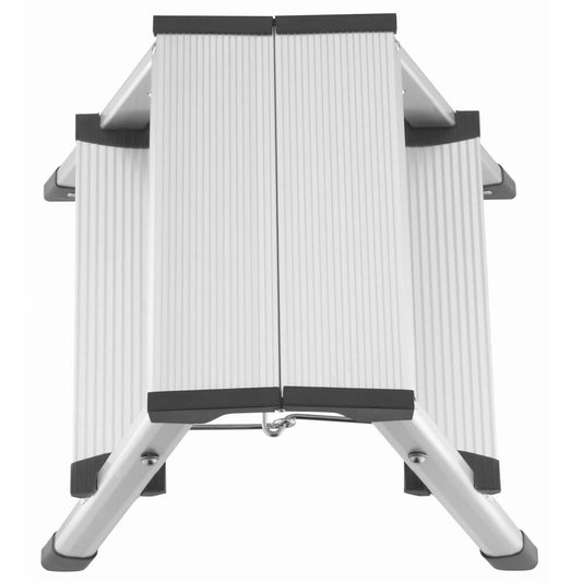 Hailo Trittleiter D60 StandardLine, Klappleiter, Aluminium, Silber, 2 x 2 Stufen, 4442-701