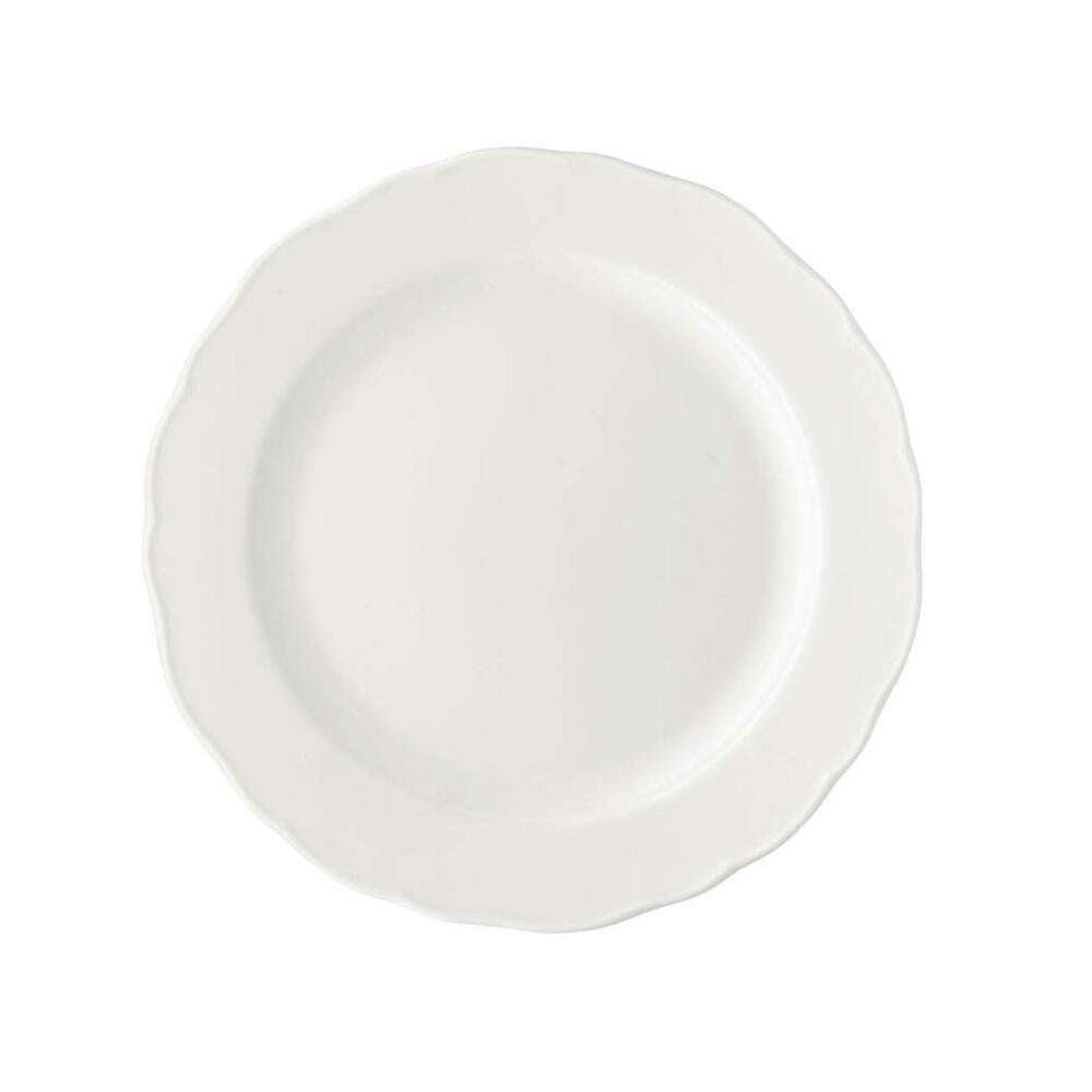 Hutschenreuther Maria Theresia Speiseteller, mit Fahne, Teller, Porzellan, Weiß, Spülmaschinenfest, Ø 27 cm, 10027