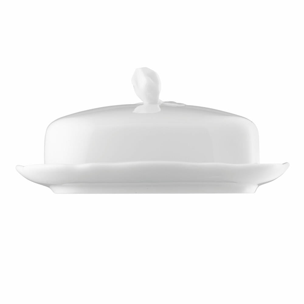 Hutschenreuther Maria Theresia Butterdose, Butterbehälter, für 250 g Butter, Porzellan, Weiß, 15169