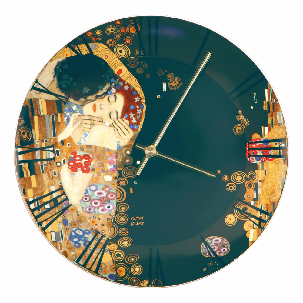 Goebel Wall Clock Gustav Klimt - The Kiss, Clock, Artis Orbis, Porcelain, Colorful, 31 cm, 67069021
