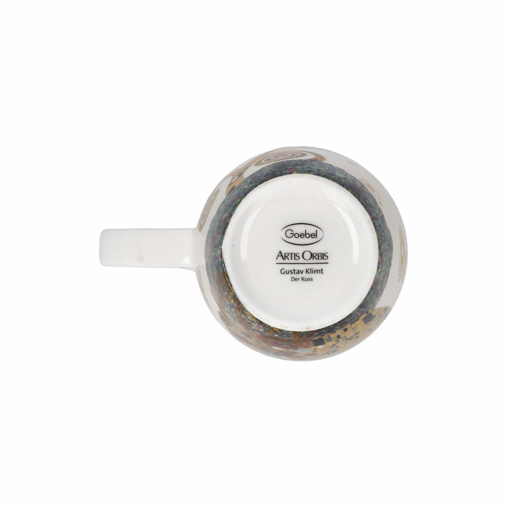 Goebel Teacup with Lid and Strainer Gustav Klimt - The Kiss, Artis Orbis, Fine Bone China, Colorful, 67072021