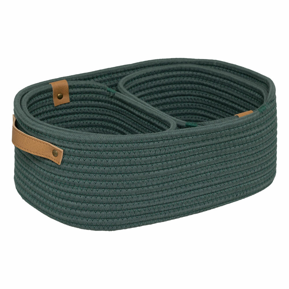 5five Simply Smart Körbe, 3-tlg., Aufbewahrungskorb, Korb, Polyester, Grün, 204911B