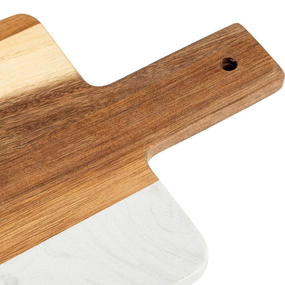 5five Simply Smart Schneidebrett Acacia, Servierbrett, Holzbrett, Akazienholz / Marmor, 42 x 20 cm, 204643
