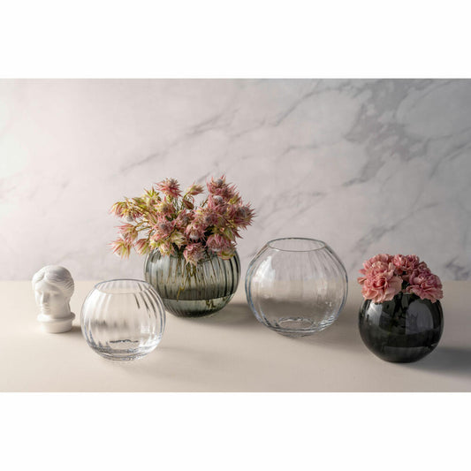 Leonardo ball vase Poesia, flower vase, glass vase, decorative vase, ball vase, soda-lime glass, clear, H 17.5 cm, 038940