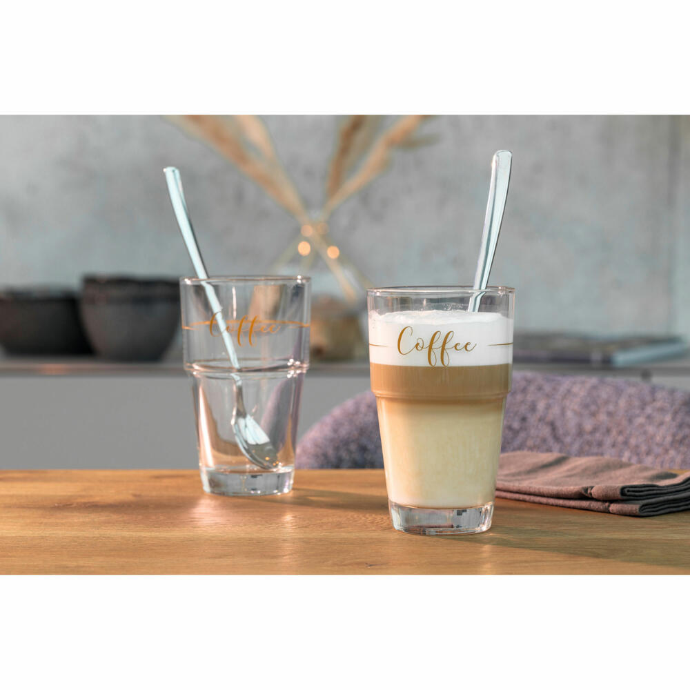 Leonardo Becher Solo Coffee, Kaffeebecher, Glas, Kalk-Natron Glas, mehrfarbig, 410 ml, 043468