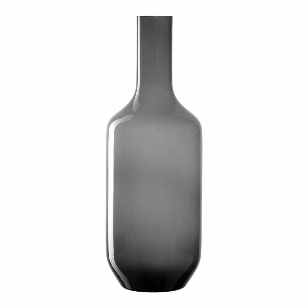 Leonardo Vase Milano, Dekovase, Blumenvase, Kalk-Natron Glas, grau, 39 cm, 041745