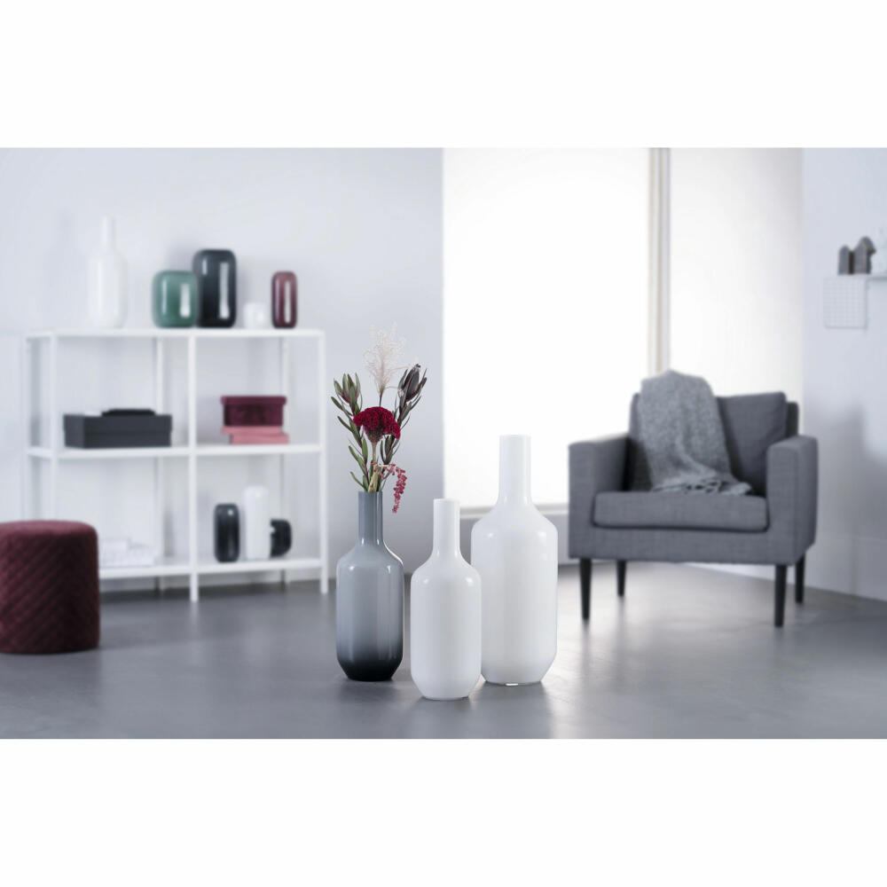 Leonardo Vase Milano, Dekovase, Blumenvase, Kalk-Natron Glas, weiß, 64 cm, 041580