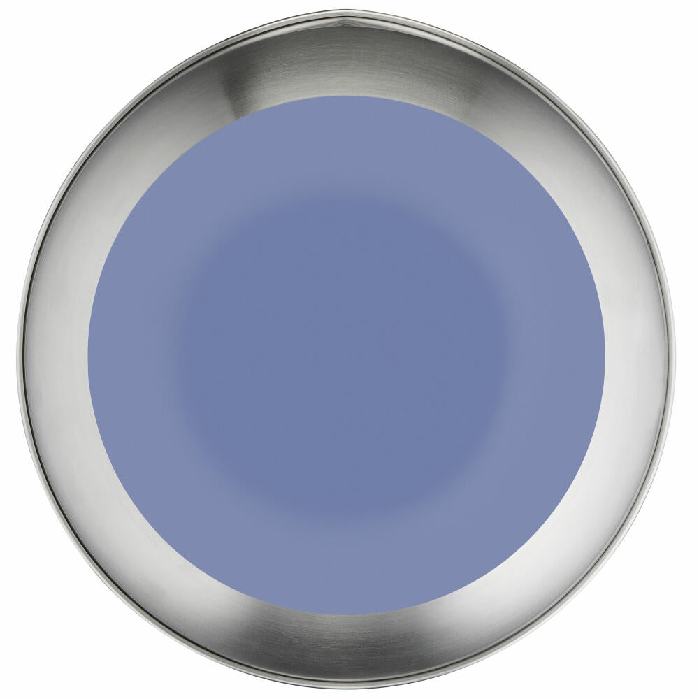 Emsa Rührschüssel Prep & Bake, Edelstahl, Silikon, Blau, Silberfarben, 22 cm / 4 L, K32722