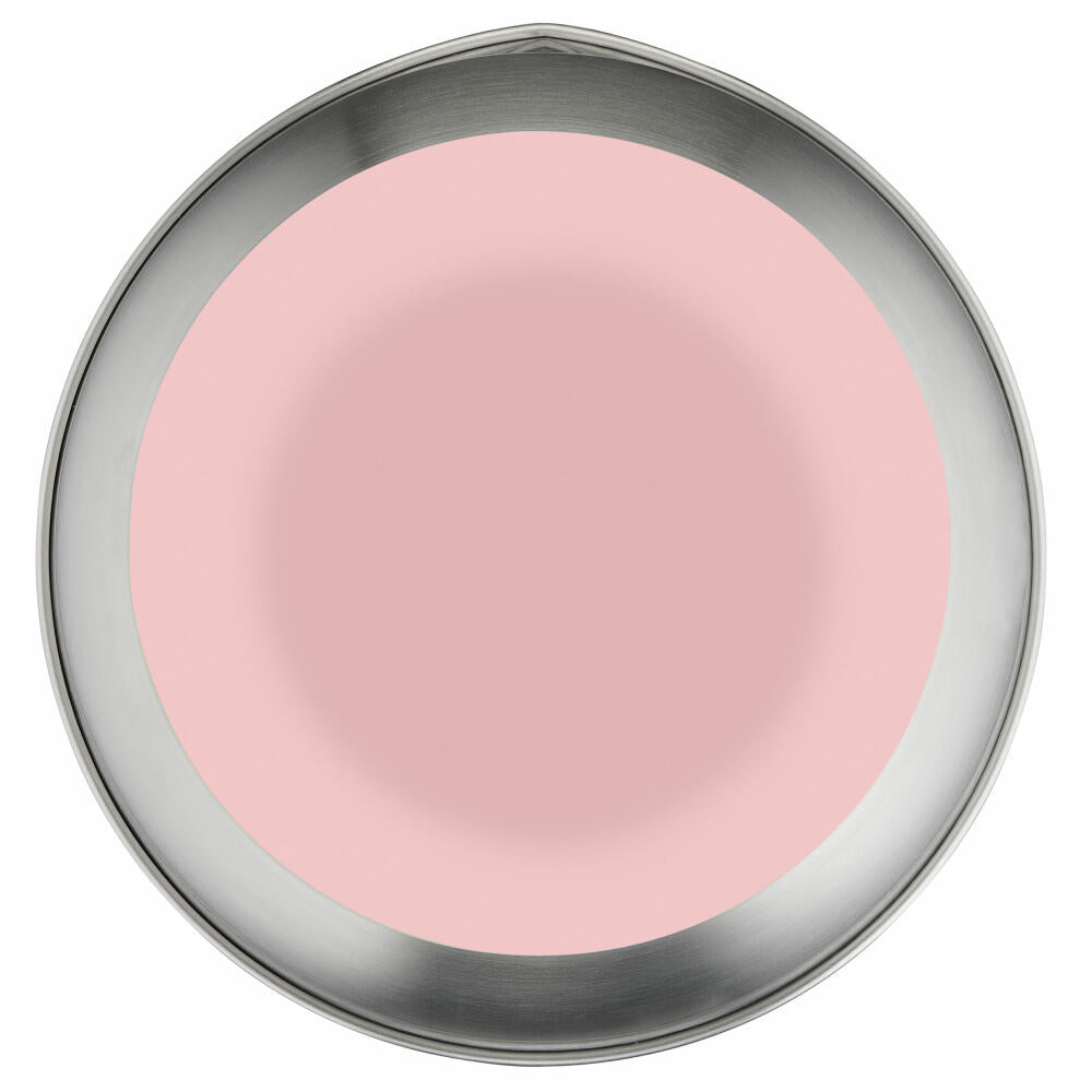 Emsa Rührschüssel Prep & Bake, Edelstahl, Silikon, Rosa, Silberfarben, 18 cm / 2 L, K32718