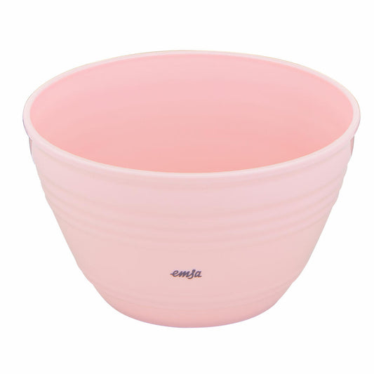 Emsa Rührschüssel Prep & Bake mit Deckel, Kunststoff, Silikon, Rosa, 1.7 L, K32517