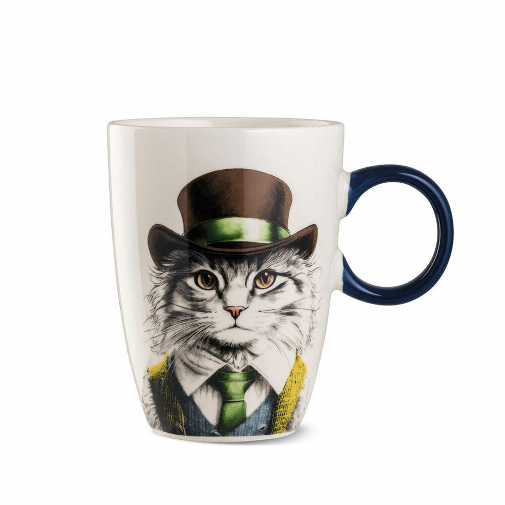 Gilde Tasse Human Essence Katzenmotiv, Becher, Kaffeetasse, Katze, Porzellan, Ø 9 cm, 81535