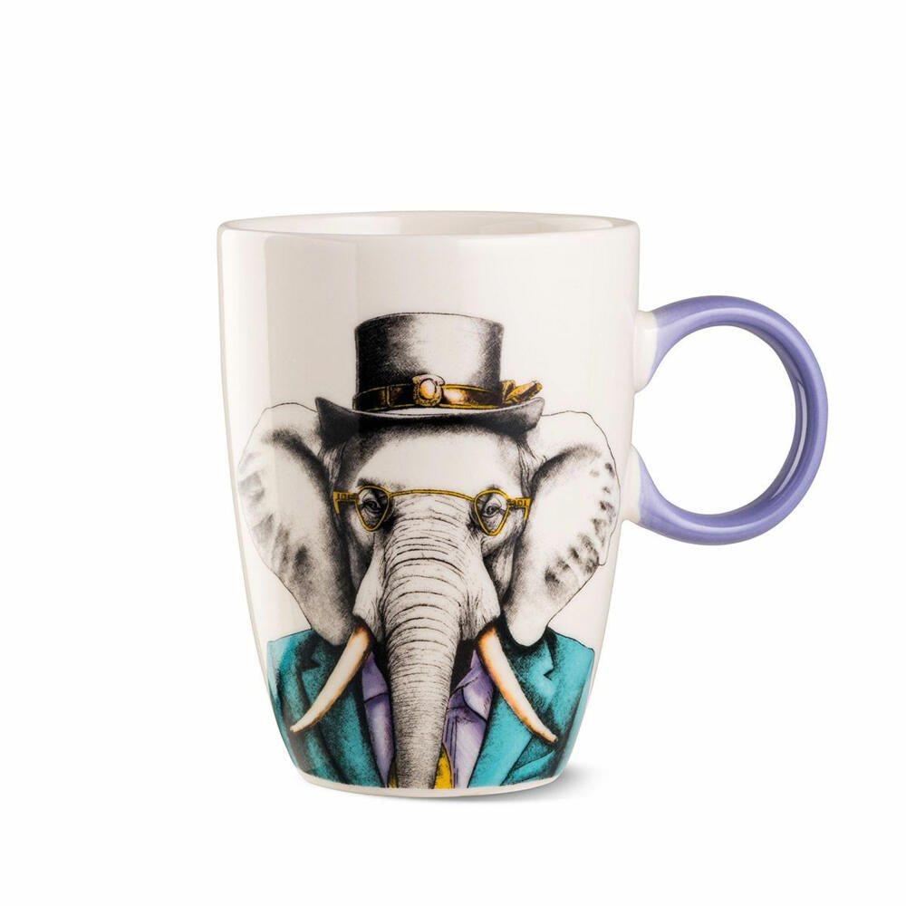 Gilde Tasse Human Essence Elefantenmotiv, Becher, Kaffeetasse, Elefant, Porzellan, Ø 9 cm, 81541