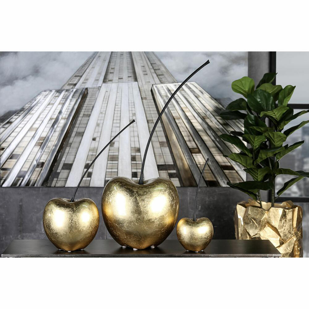 Gilde Kirsche Celebration, Dekoration, Dekoobjekt, Skulptur, Keramik, Goldfarben, H 88 cm, 56152