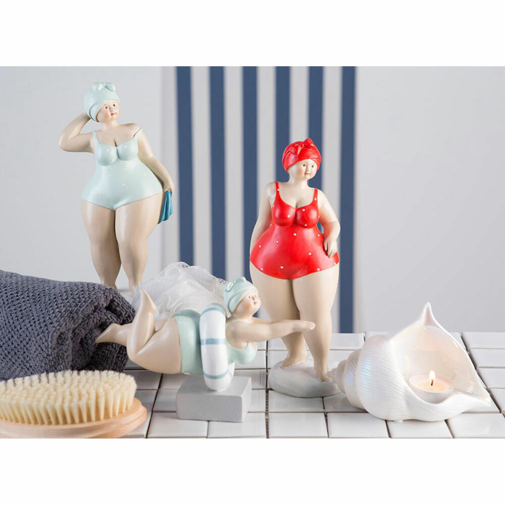 Gilde Figur Badenixe Tante Elli, 2er Set, Dekofigur, Dekoration, Dekoobjekt, Kunstharz, H 20 cm, 89250