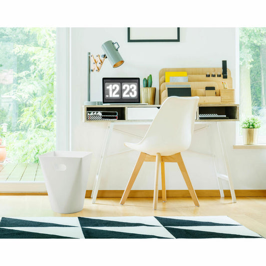 Authentics Midi Square Papierkorb, Abfalleimer, Mülleimer, Polypropylen, Weiß, 1093898