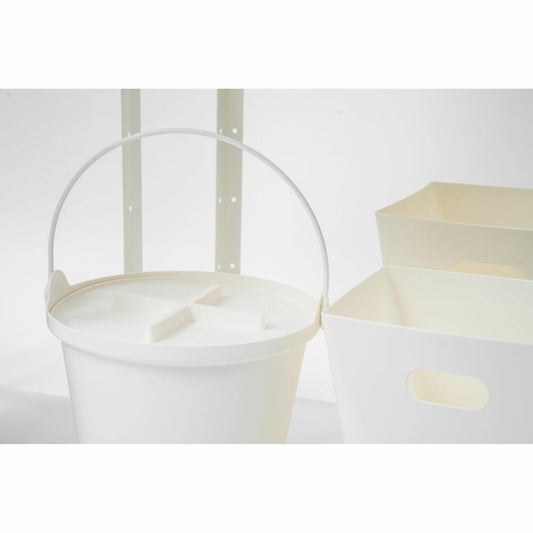 Authentics Eimer H2O mit Deckel, Aufbewahrung, Abfalleimer, PP, Stahl, Weiß, 1094298