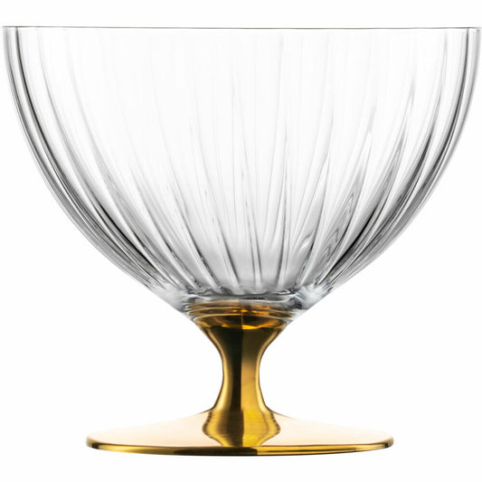 Eisch Dessert Schale auf Fuß, Dessertschale, Eisbecher, Glasschale, Kristallglas, Gold, Ø 11.5 cm, 30053111