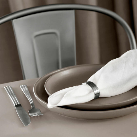Gense Serviettenring Thebe 4er Set, Serviettenhalter, Rostfreier Stahl 18/10, 34983