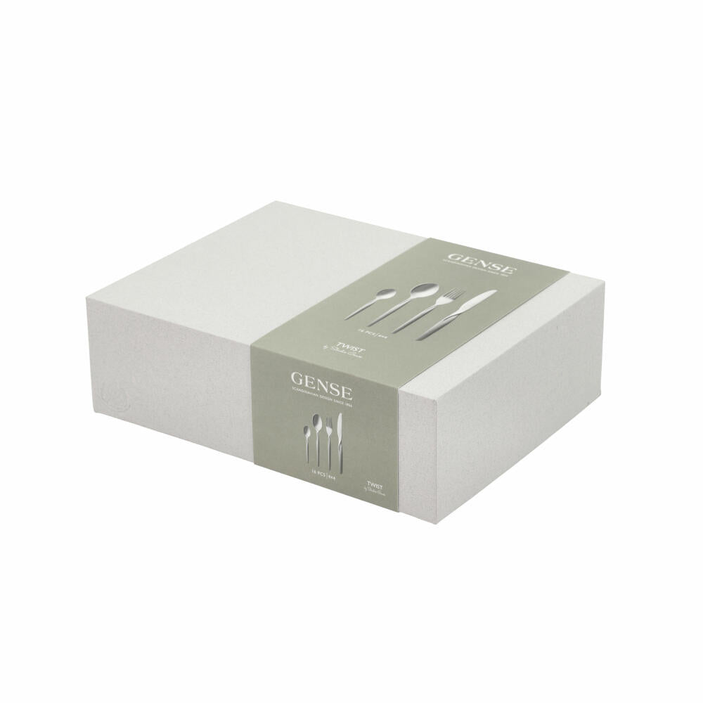 Gense Besteck-Set Twist 16-tlg., Messer, Gabeln, Löffel, 18/0 Edelstahl, 20597