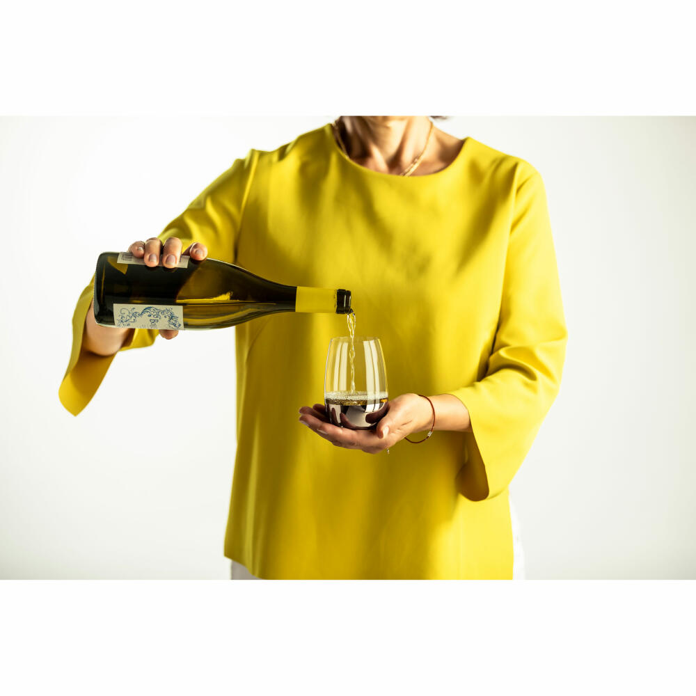 Eisch Allround / Wein-Becher Weißwein Elevate, 2er Set, Weinglas, Trinkglas, Kristallglas, Platin, 340 ml, 15009916