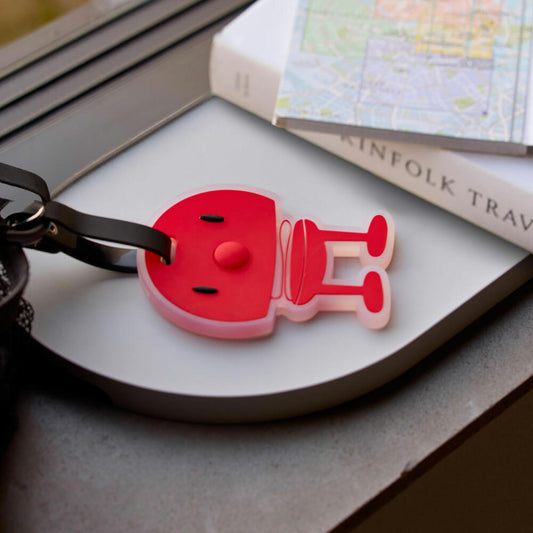 Hoptimist Taschenanhänger Bag Tag Red, 100% Silikon, Rot, 10 x 8 cm, 35794