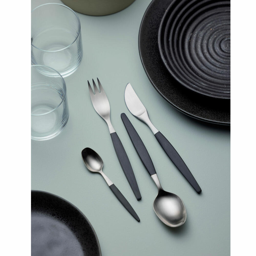 Gense Teelöffel Focus de Luxe, Besteck, Löffel, POM-Kunststoff, 18/8 Edelstahl, 13.2 cm, 20482