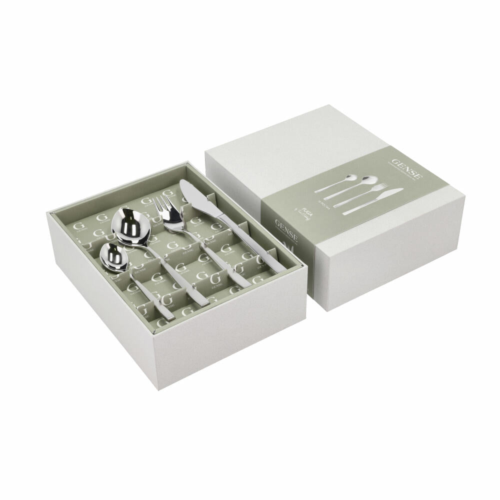 Gense Besteck-Set Fuga 16-tlg., Messer, Gabeln, Löffel, 18/8 Edelstahl, 20682