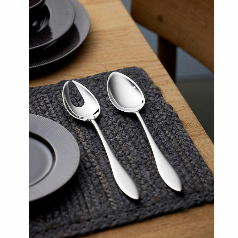 Gense Salatbesteck Indra 2-tlg., Salatlöffel, Salatgabel, 18/8 Edelstahl, 27.6 cm, 20581