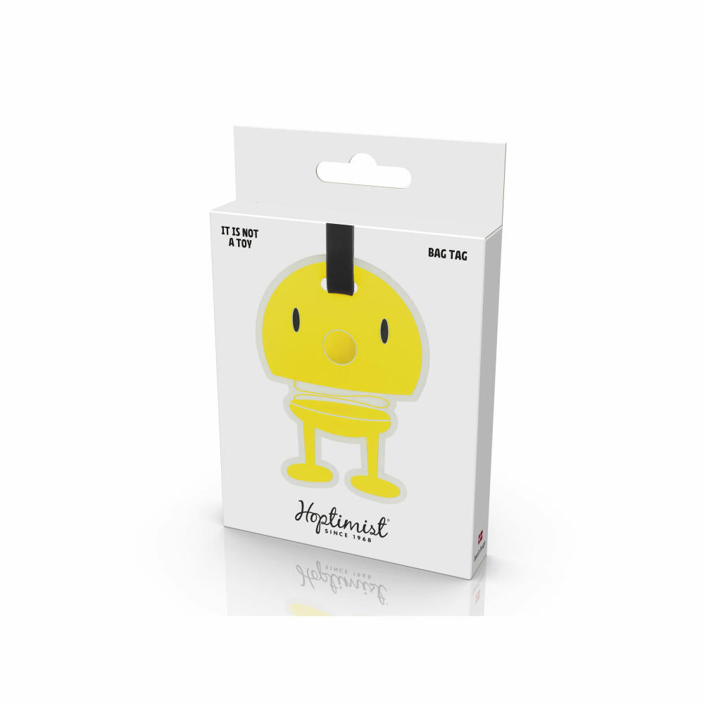 Hoptimist Taschenanhänger Bag Tag Yellow, 100% Silikon, Gelb, 10 x 8 cm, 35795