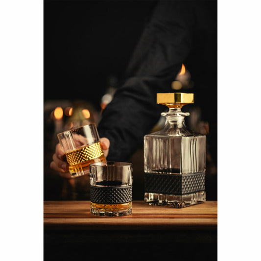 Eisch Whiskygläser 2er Set Glen, Whiskyglas, Tumbler, Whiskybecher, Kristallglas, Schwarz, 330 ml, 78854417